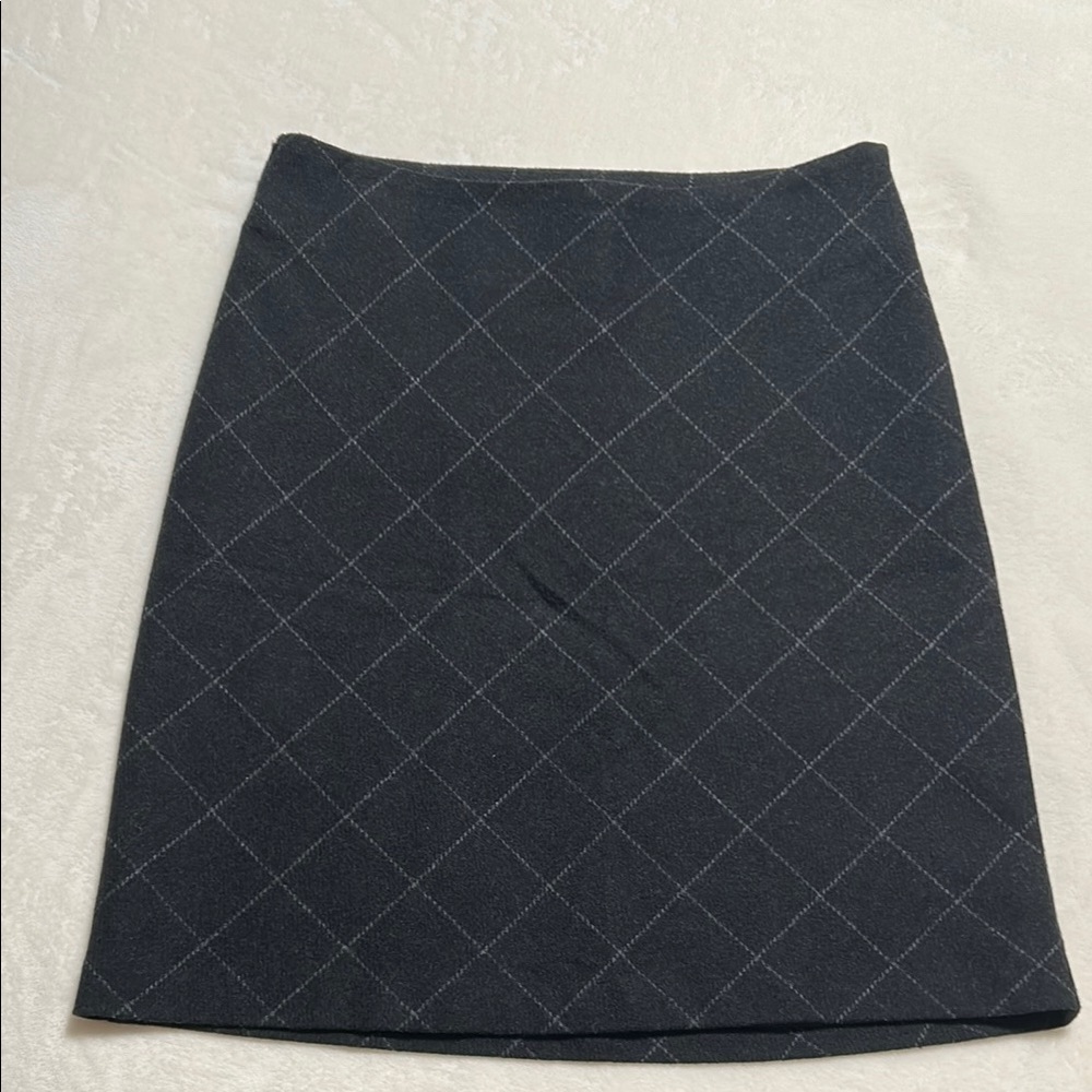 90’s Wool-Blend Black and Grey Mini Skirt